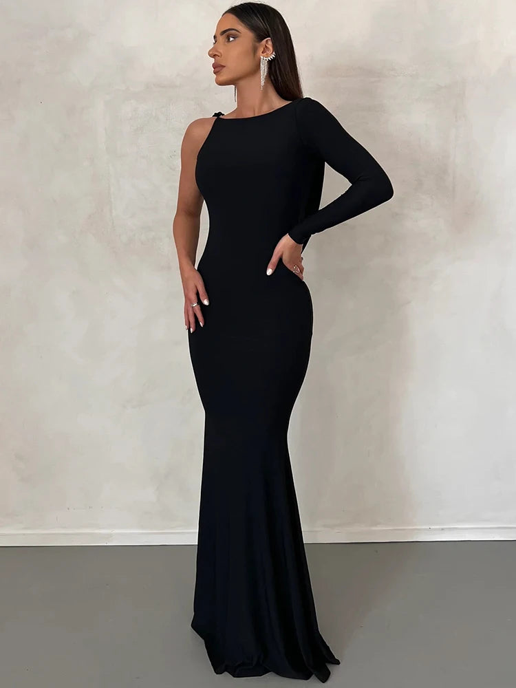 Arielle Luxe One-Shoulder Dress