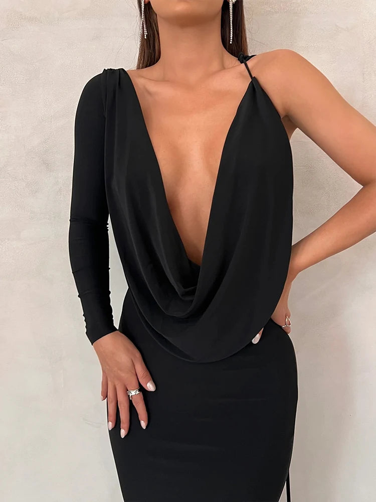 Arielle Luxe One-Shoulder Dress