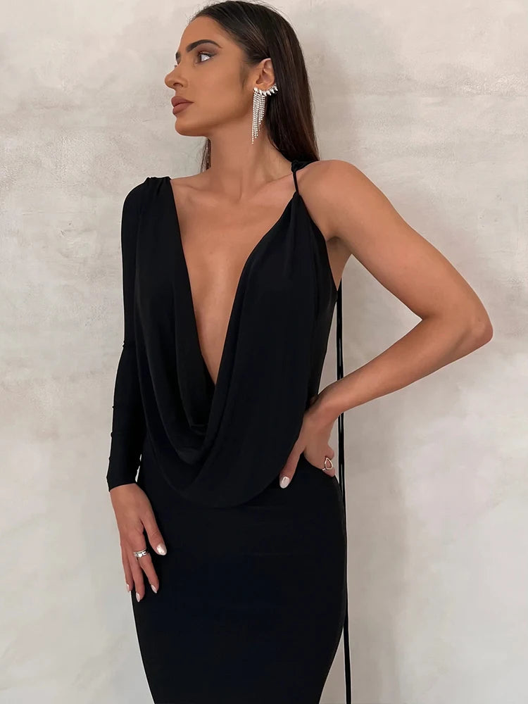 Arielle Luxe One-Shoulder Dress
