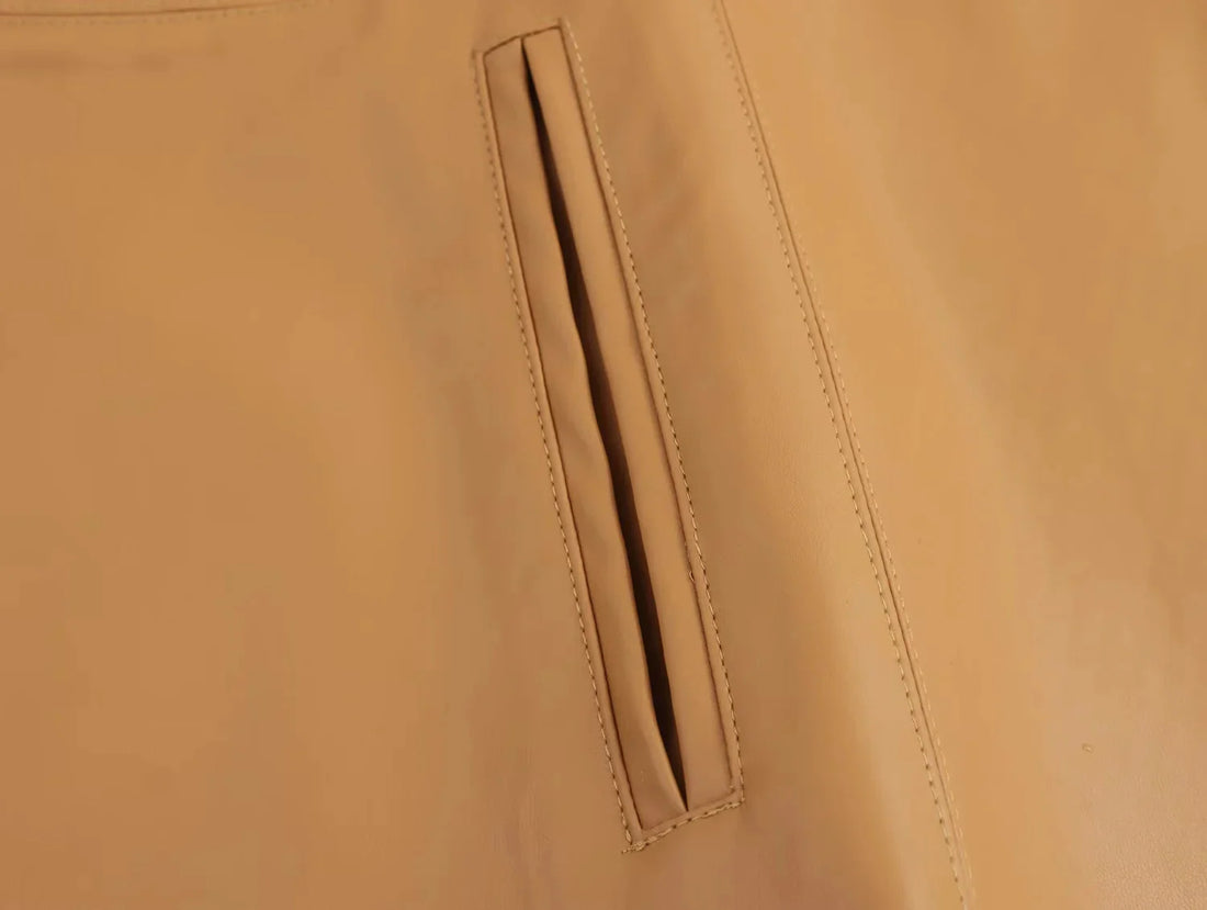 Faux Leder Cape Jacke