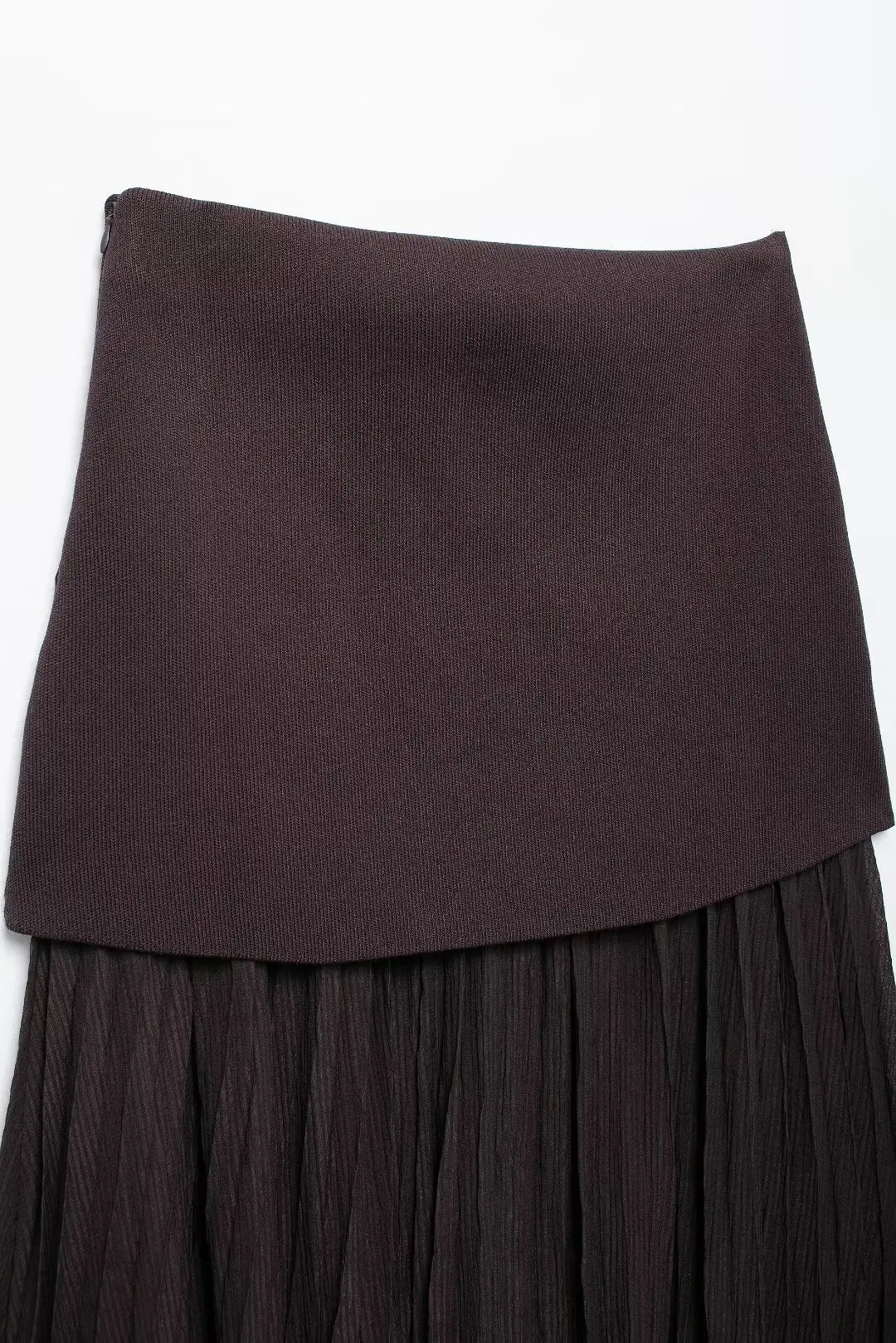 Elara pleated splice skirt