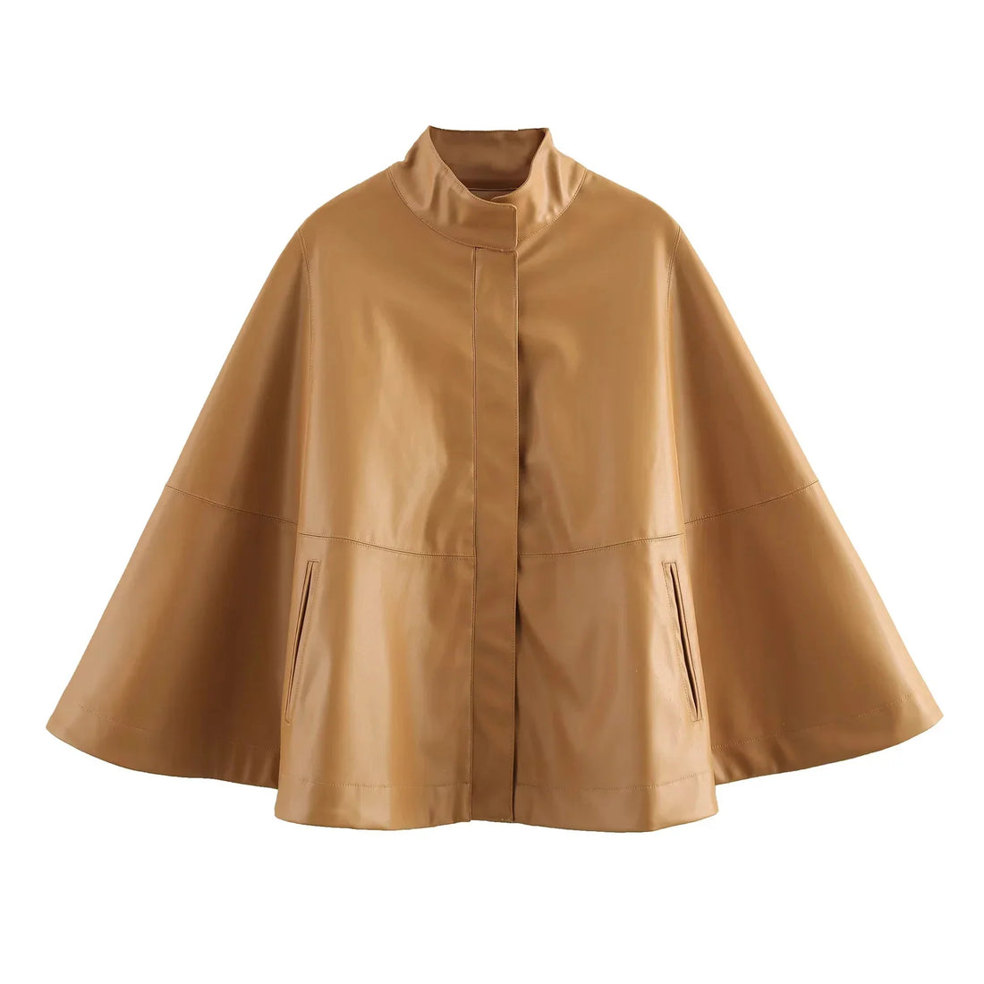 Faux Leder Cape Jacke